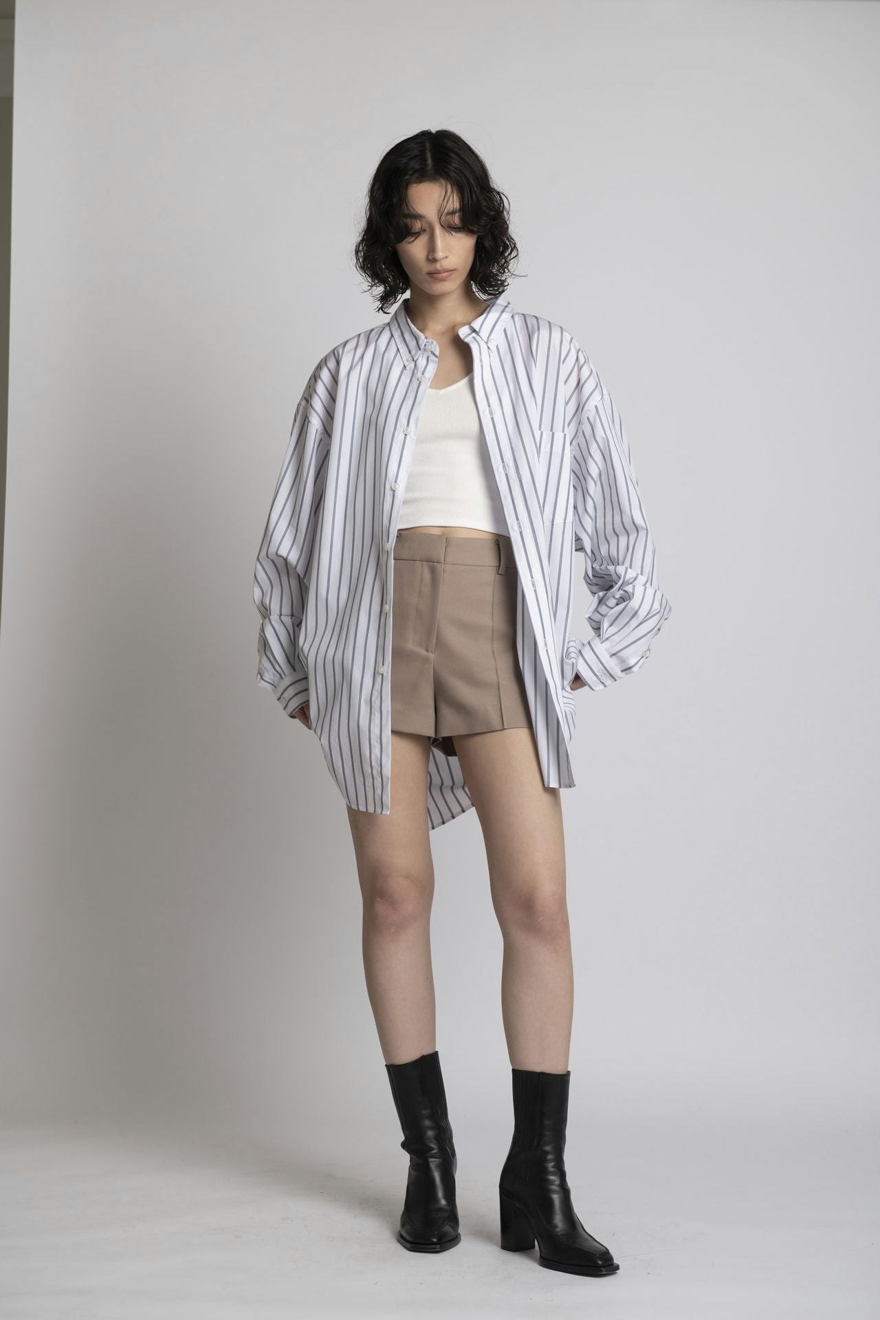 Striped Shirt - Unisex Oversized Fit White