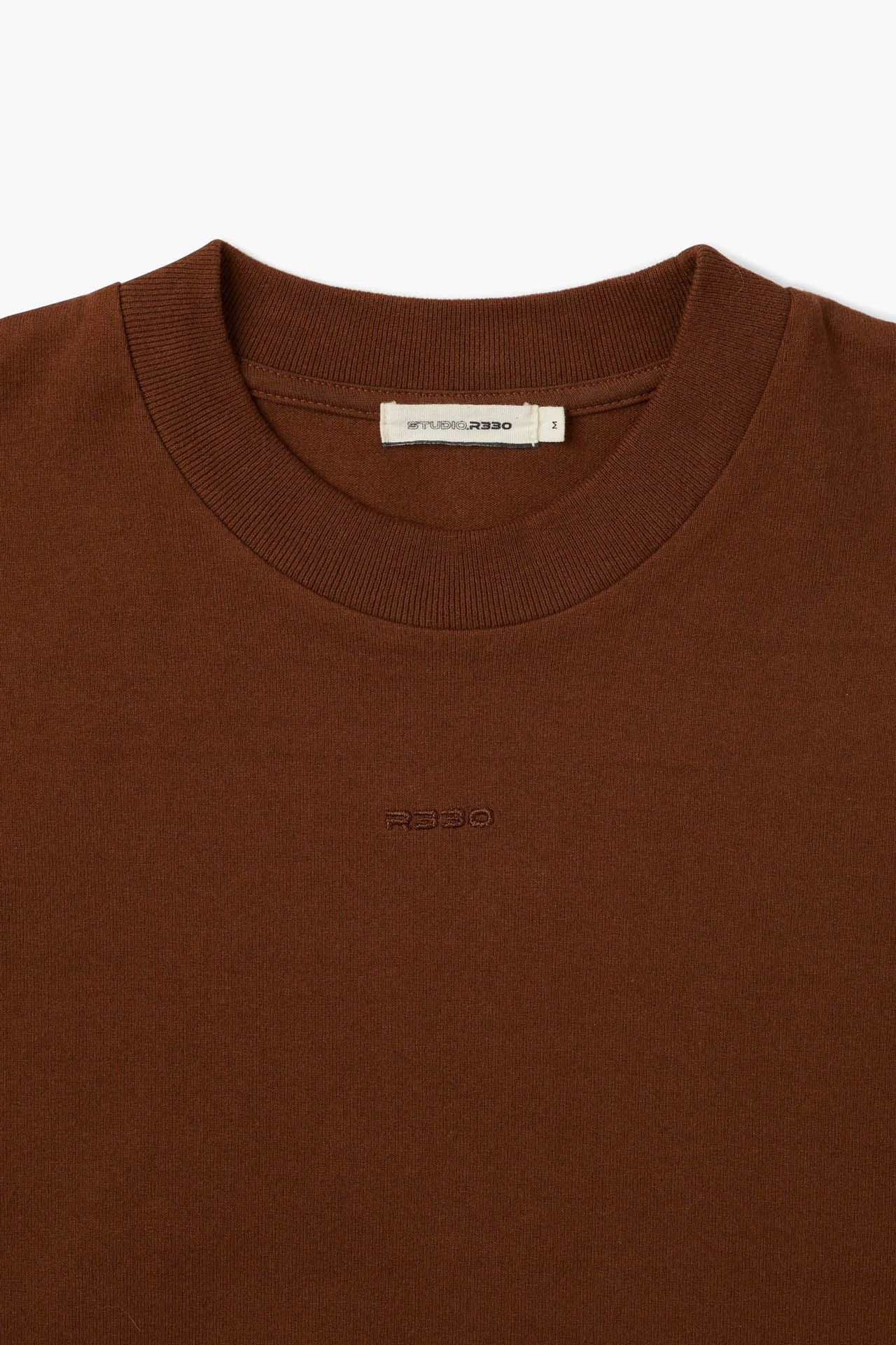 Unisex Oversized Heavy Weight Cotton Long Sleeve Tee Brown