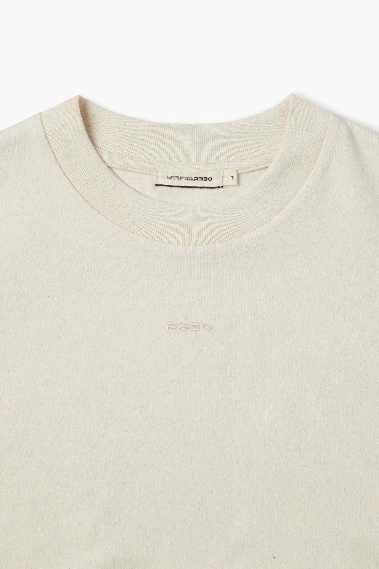 Unisex Oversized Heavy Weight Cotton Long Sleeve Tee Ecru