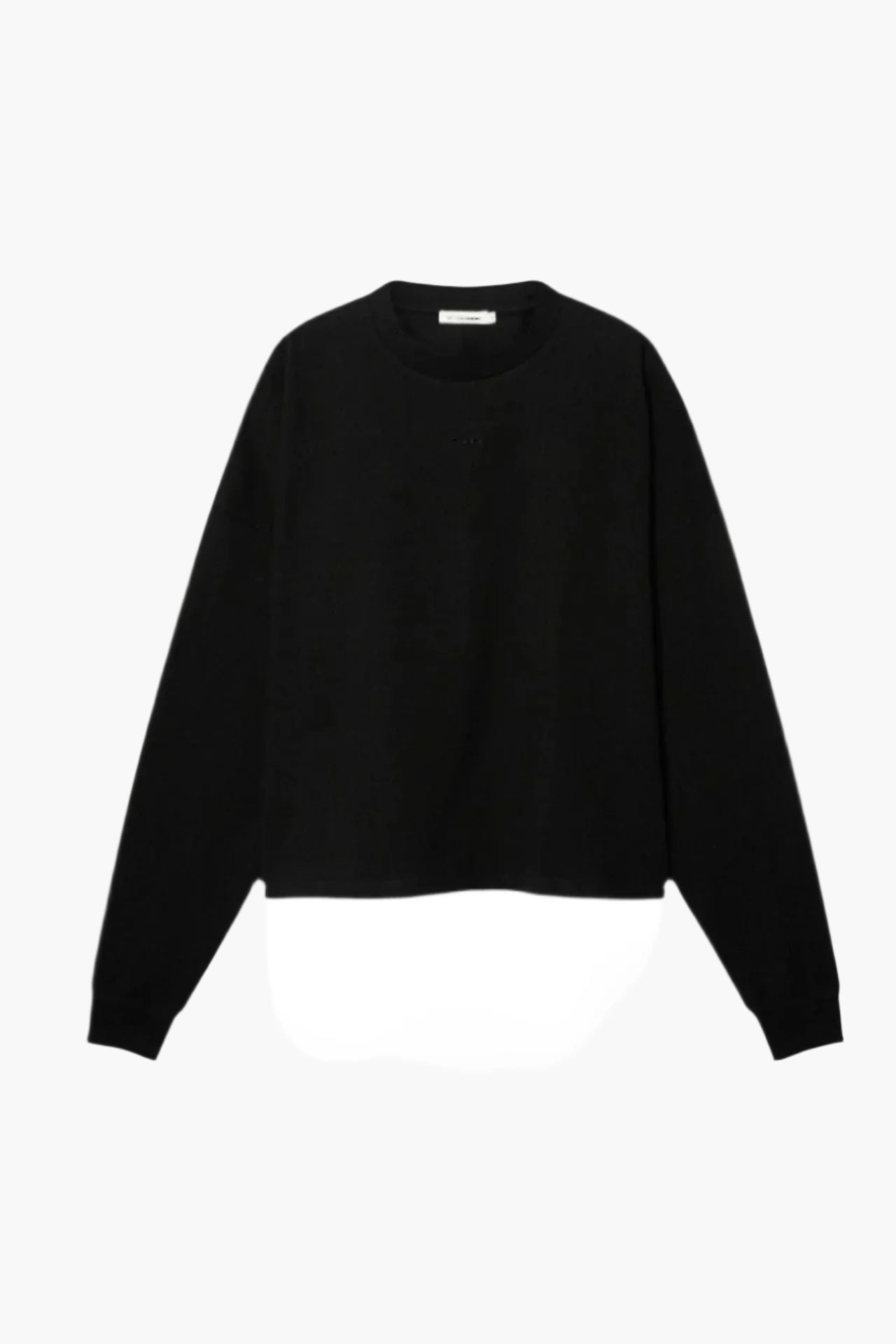 Unisex Cotton Oversized Boxed Long Tee Black