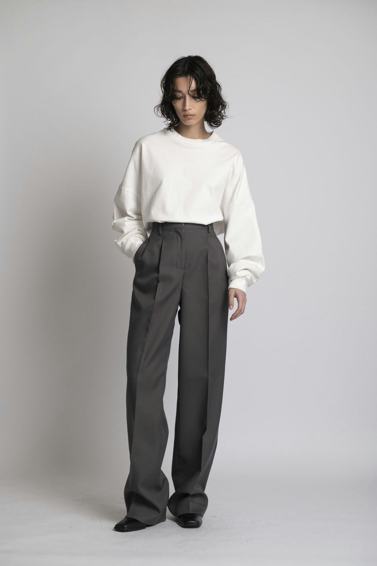 Unisex Cotton Oversized Boxed Long Tee White