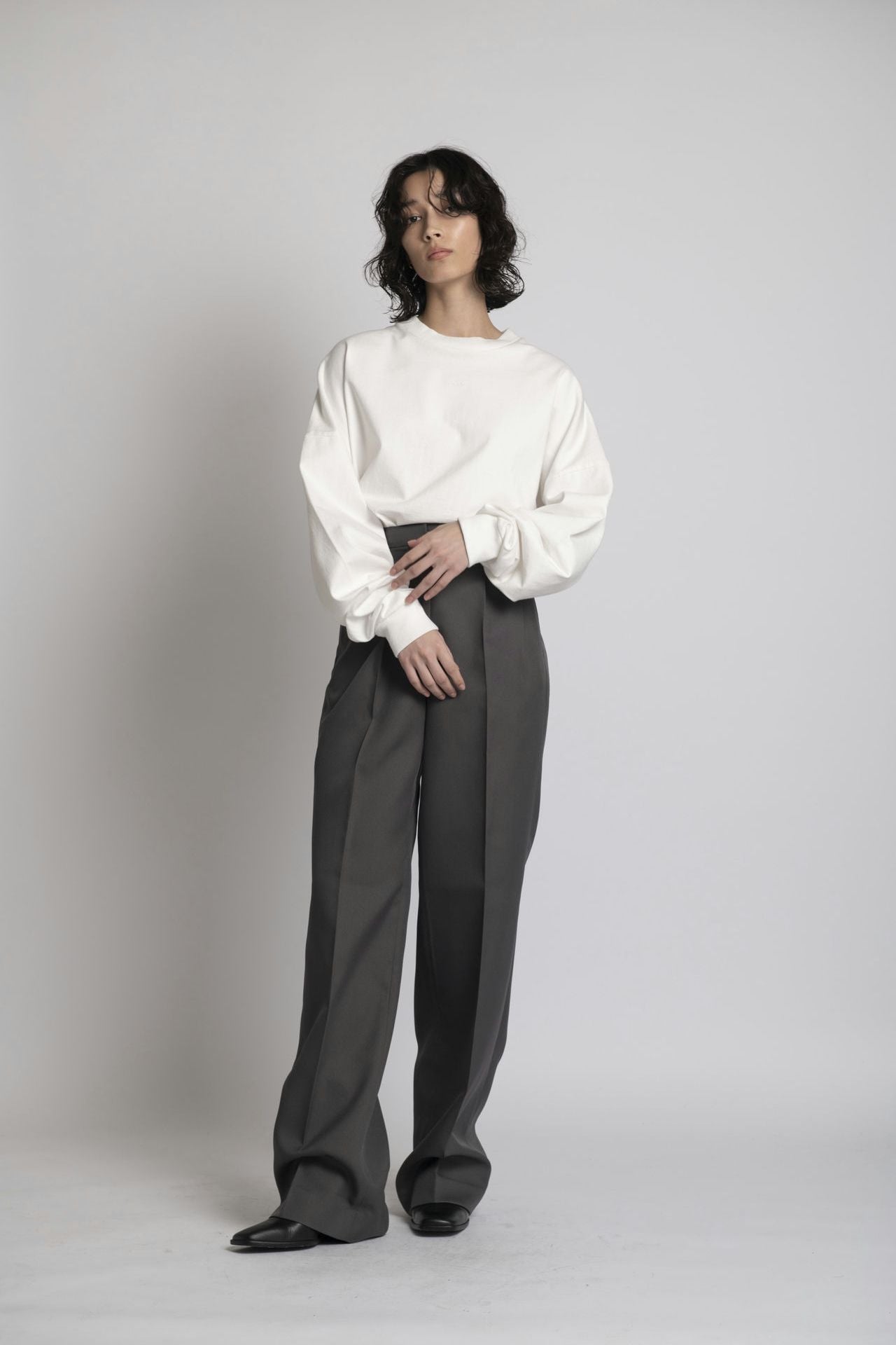 Unisex Cotton Oversized Boxed Long Tee White