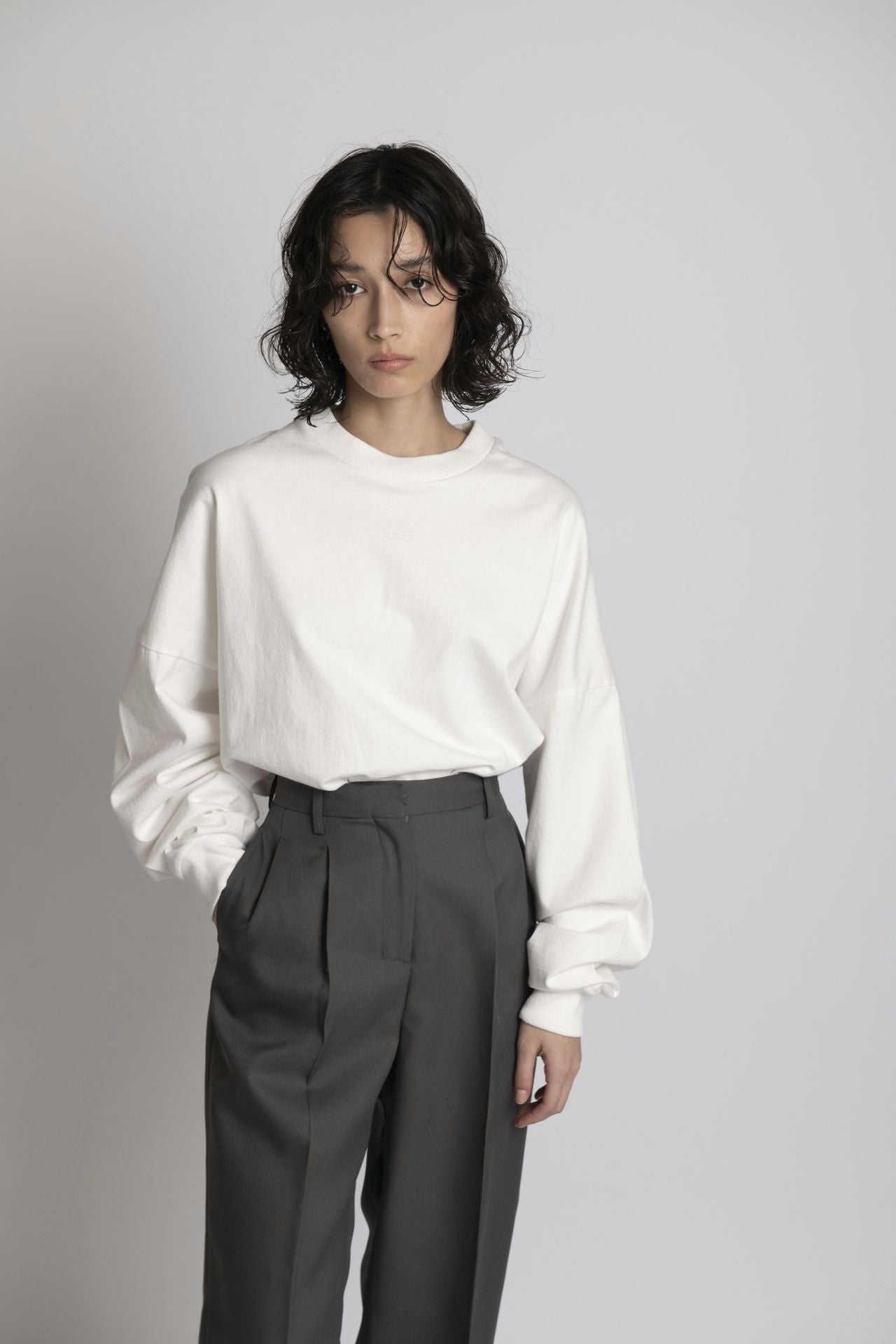 Unisex Cotton Oversized Boxed Long Tee White