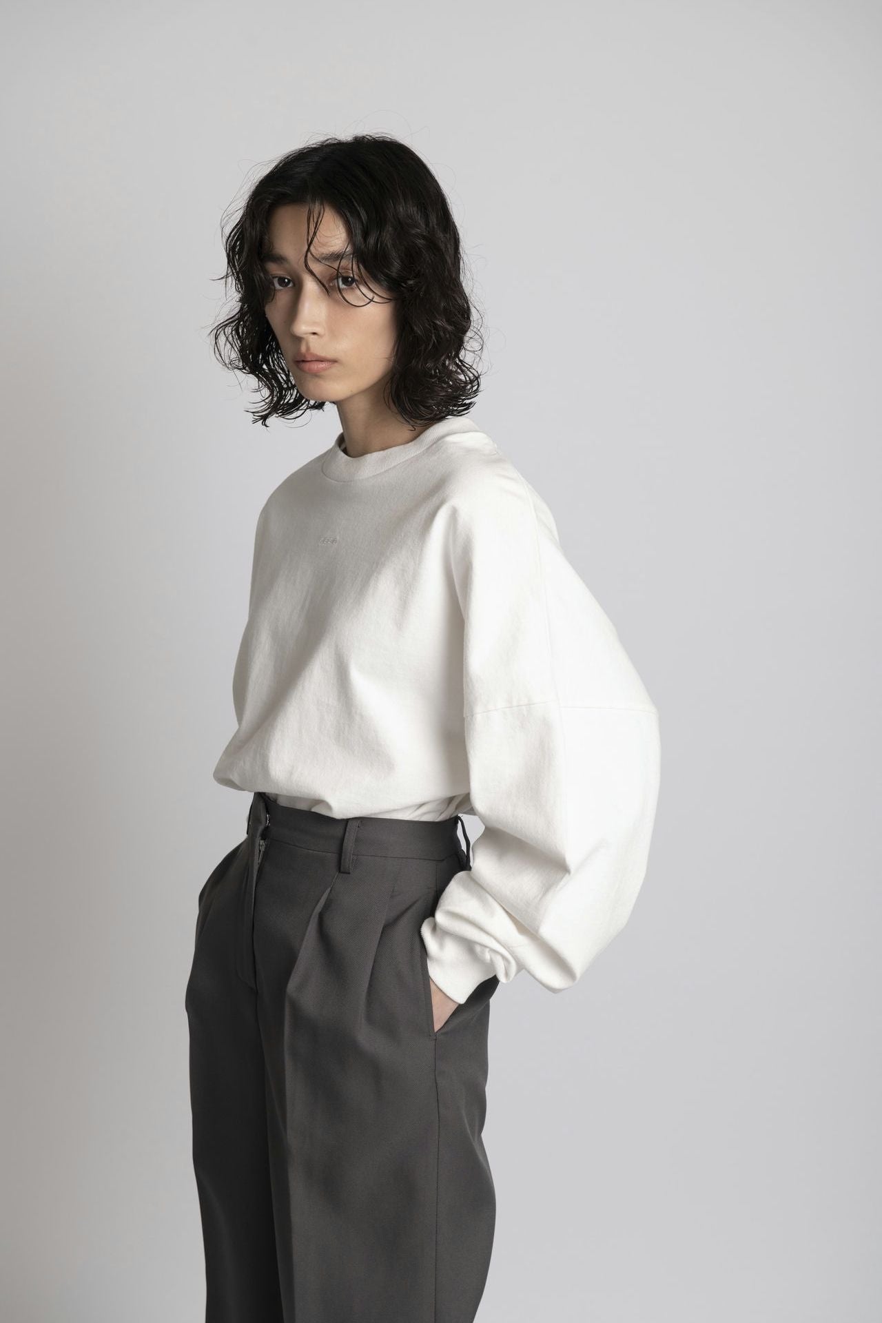 Unisex Cotton Oversized Boxed Long Tee White