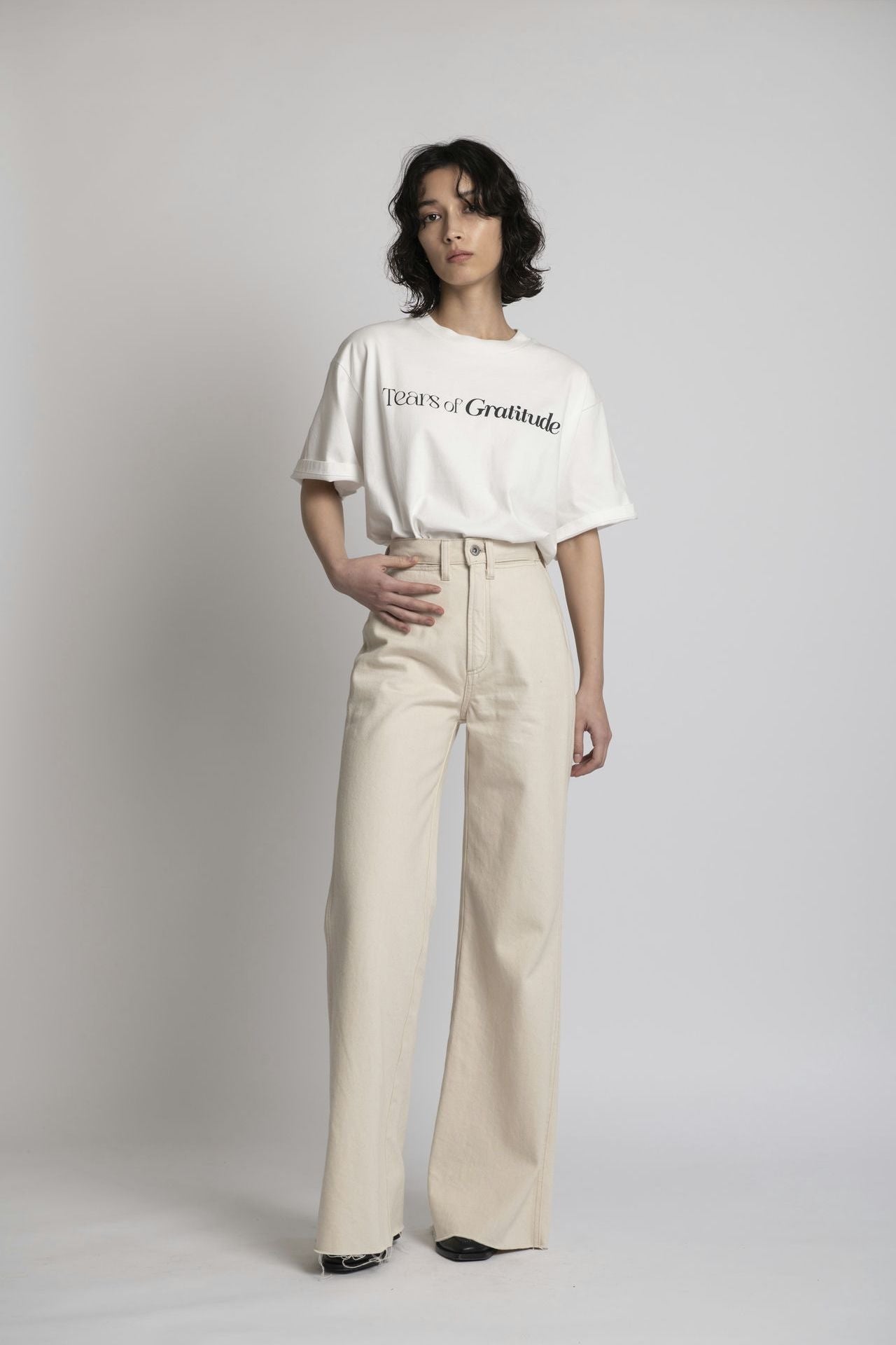 Tears Of Gratitude Boxed Tee White