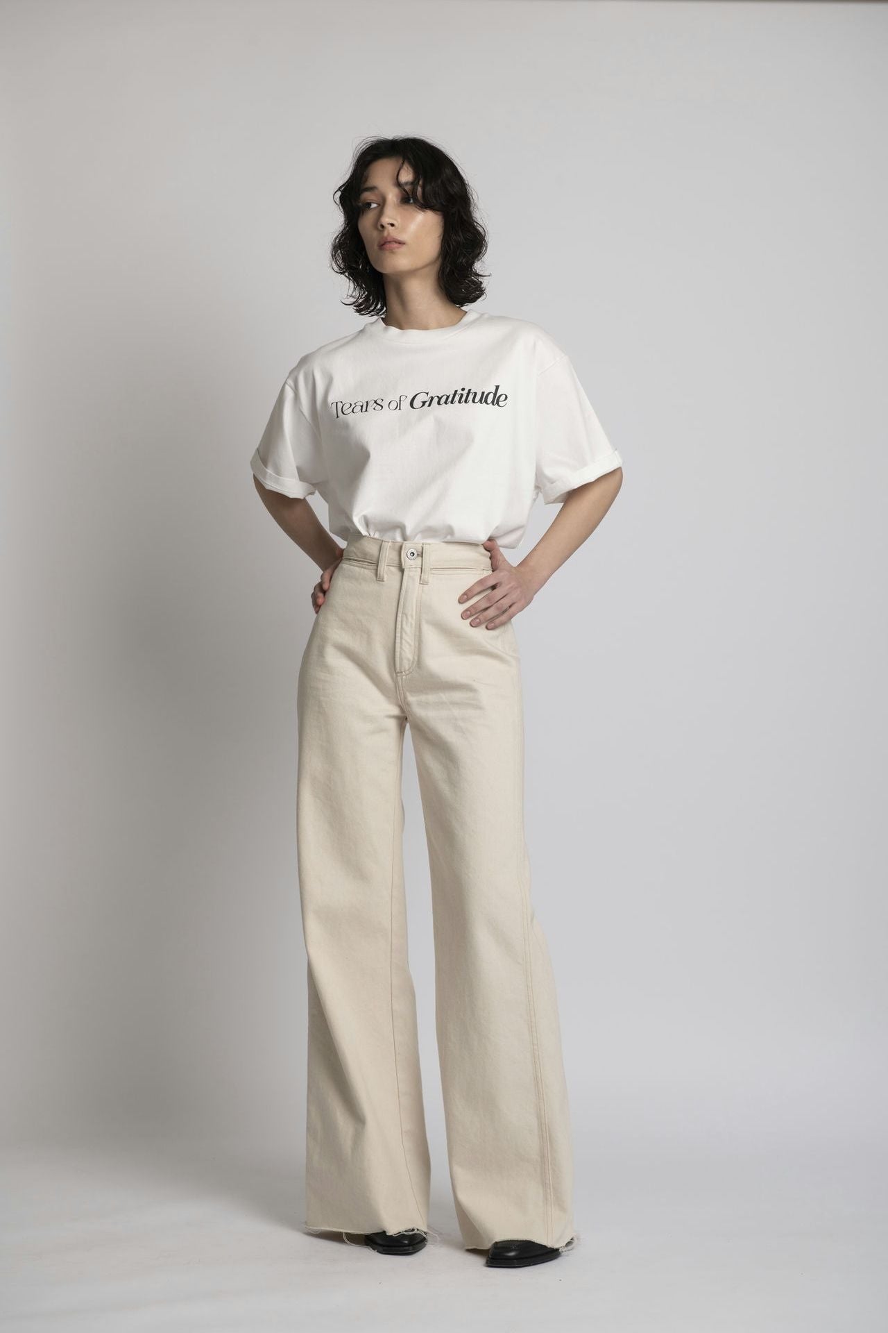 Tears Of Gratitude Boxed Tee White