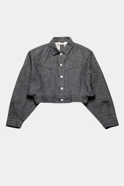 Dolman Sleeve Denim Jacket Non-Wash Black