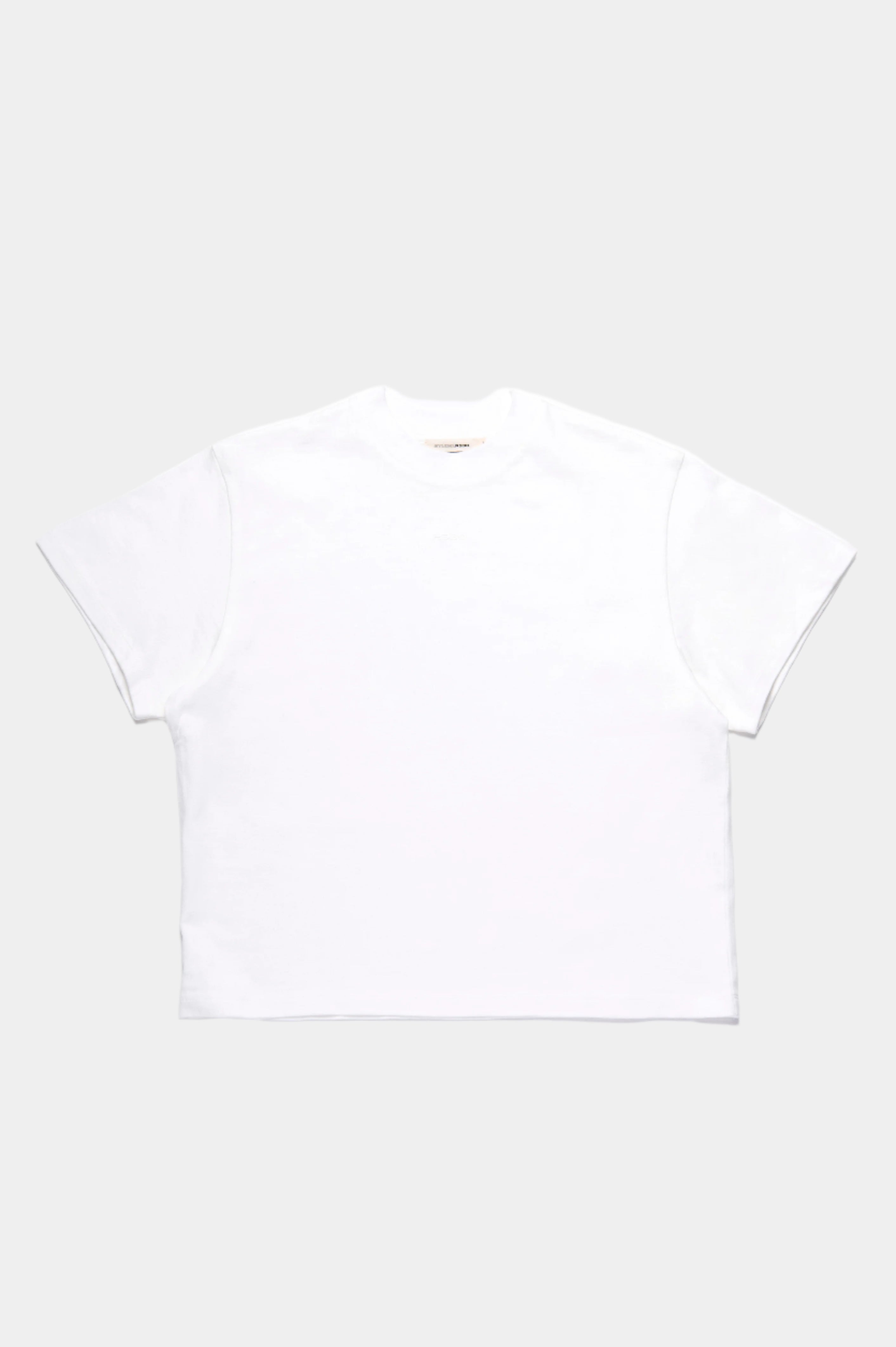 トップス STUDIO R330 White Cotton Shirt Cropped Cropped Shirt White