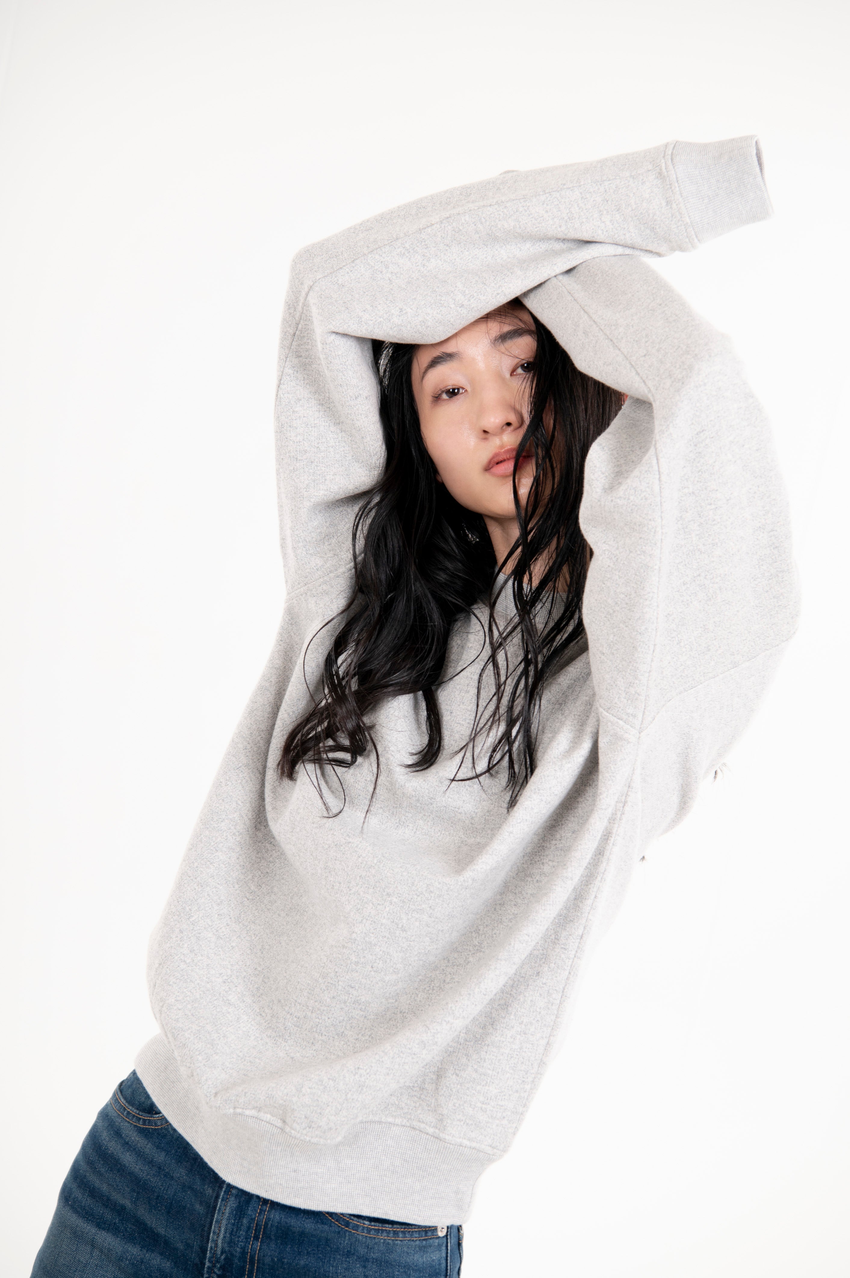 TSURIAMI UNISEX CREW SWEAT H. ASH GREY