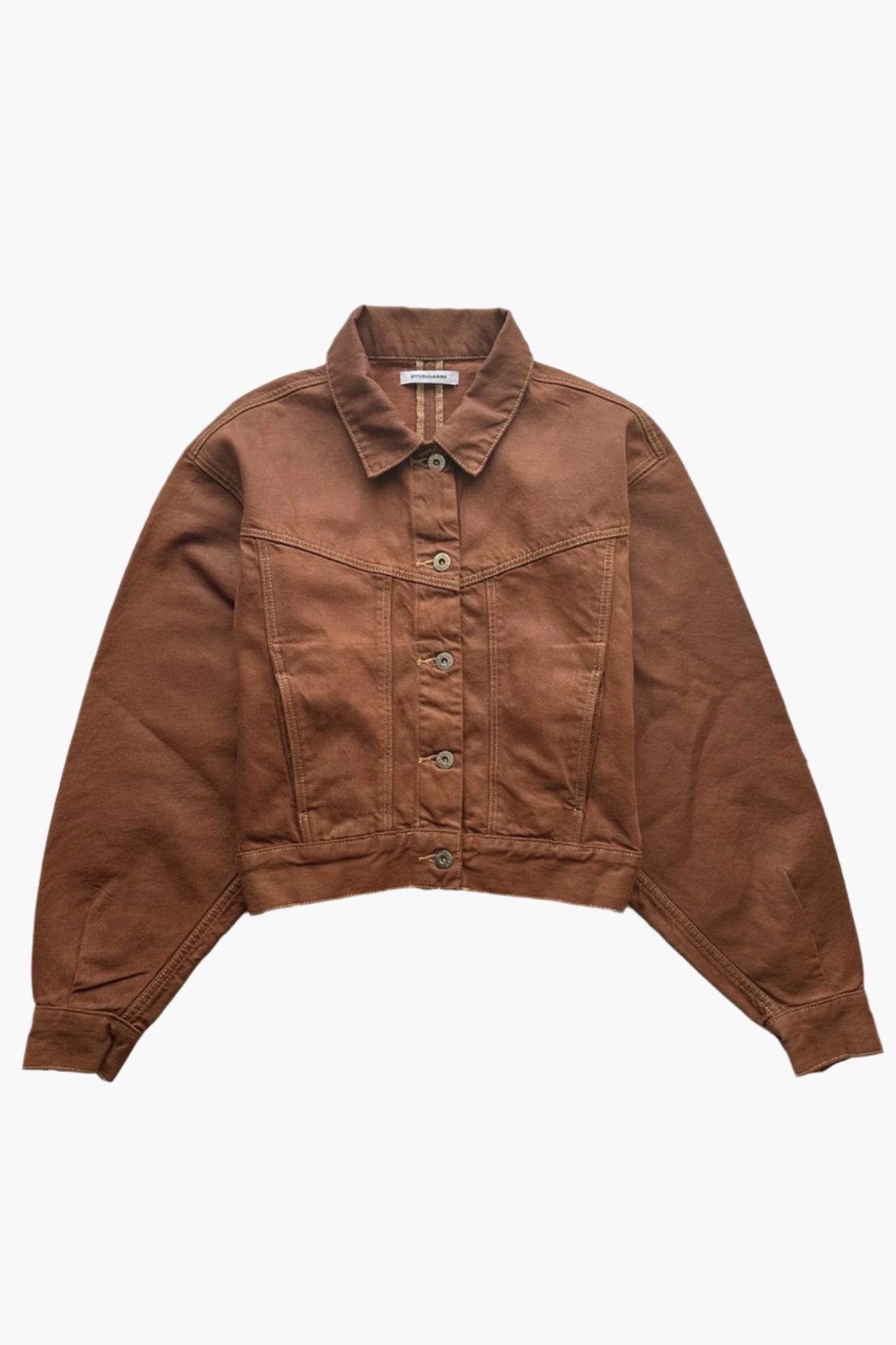 Coated Denim Jacket - Mocha