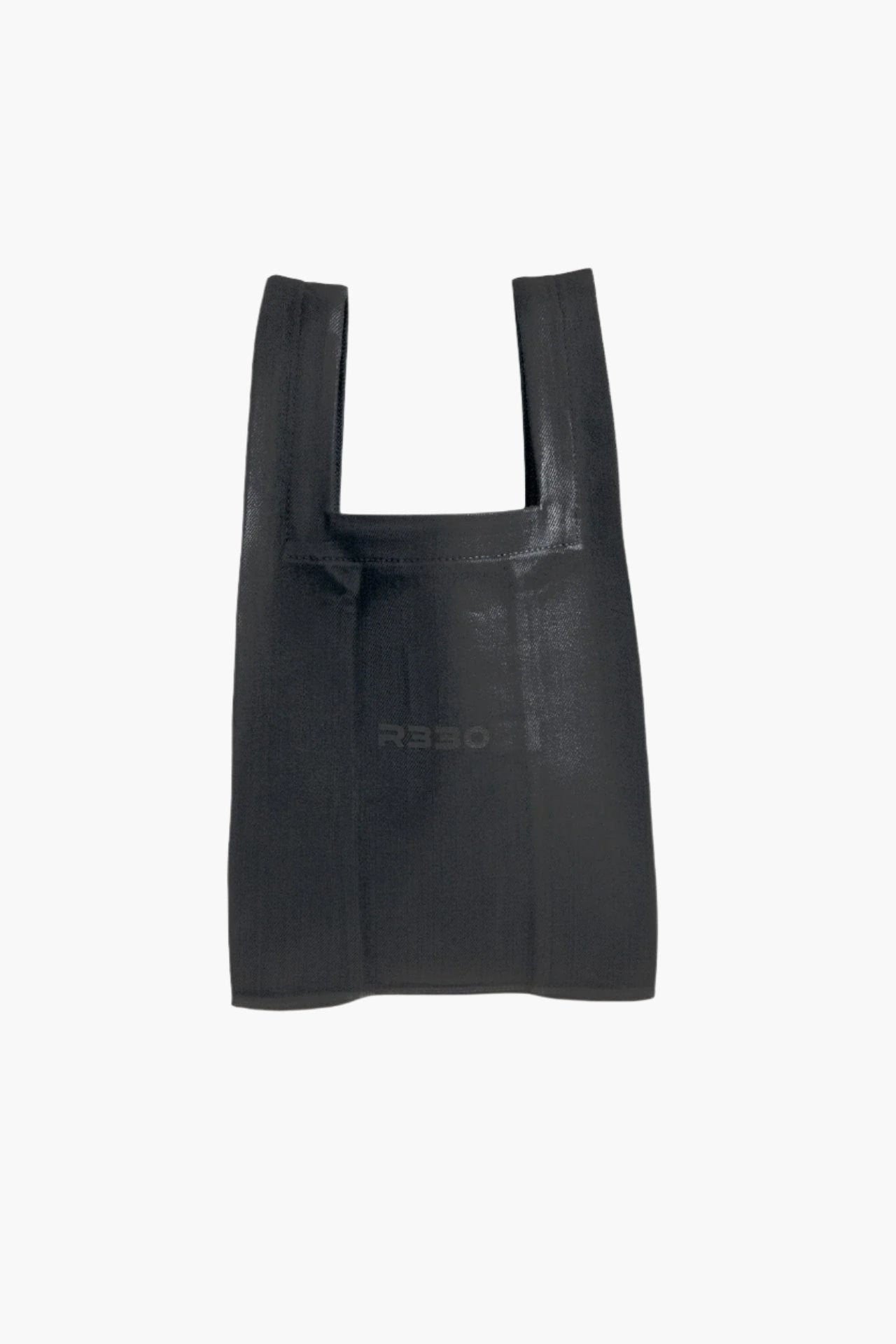 COATED DENIM MARCHE BAG SMALL BLACK COATING