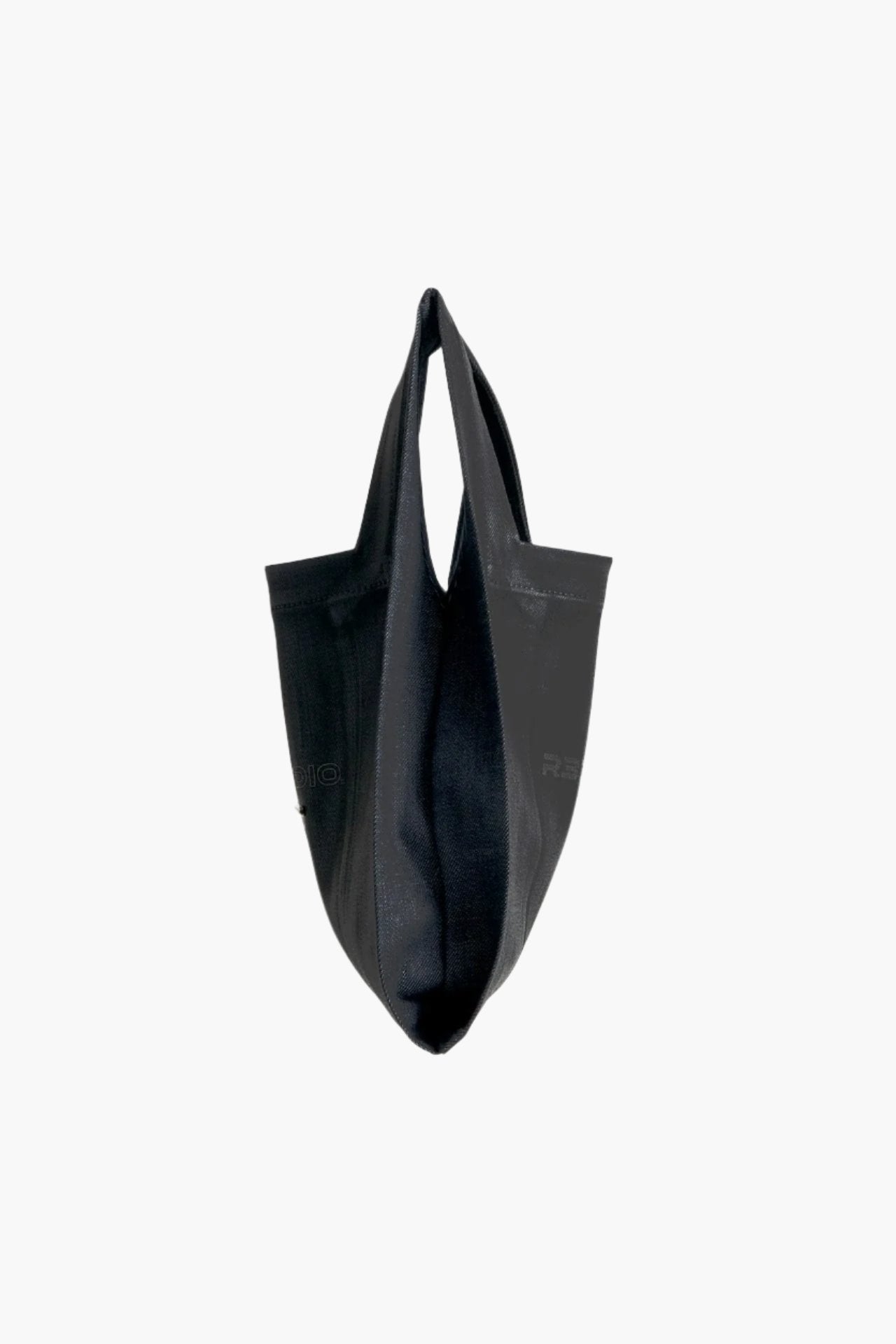 COATED DENIM MARCHE BAG SMALL BLACK COATING