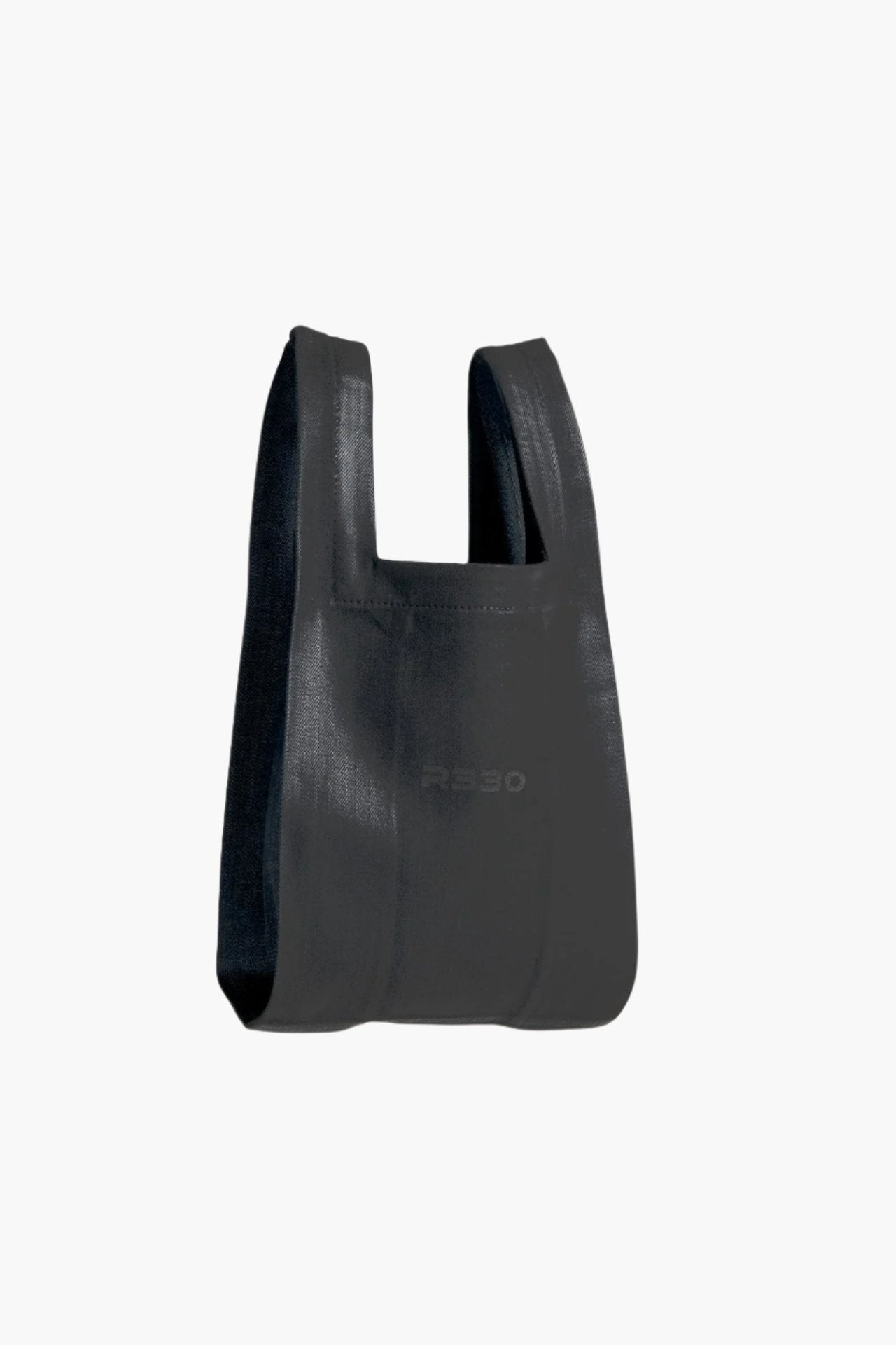 COATED DENIM MARCHE BAG SMALL BLACK COATING