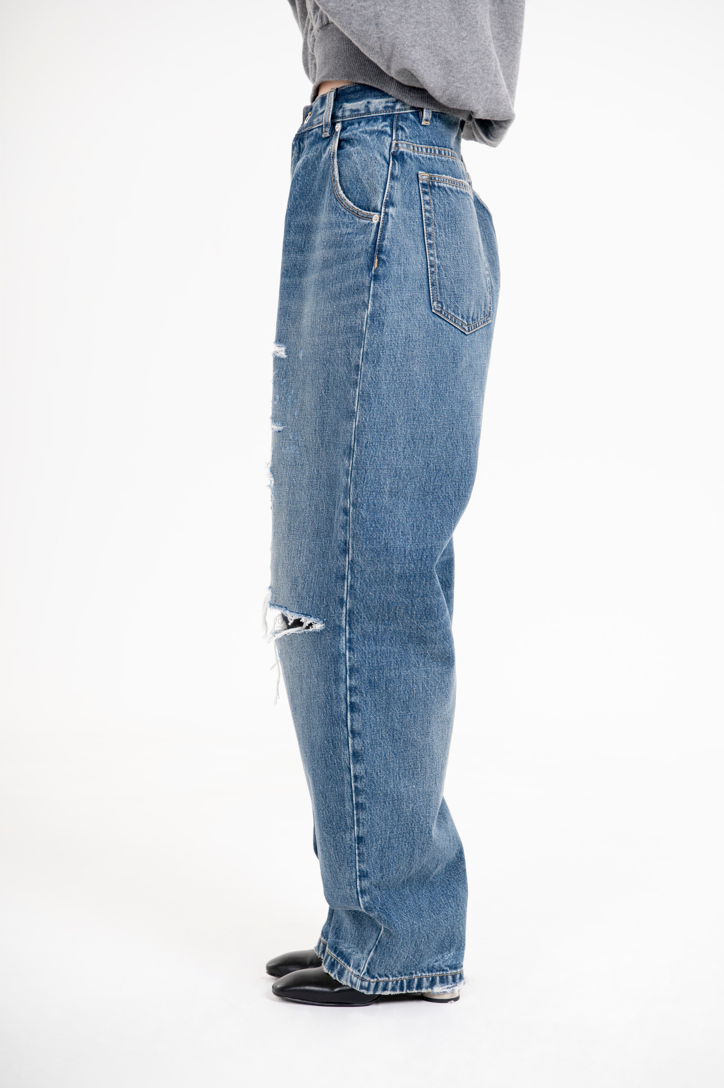 VINTAGE WIDE TAPERED INDIGO CRUSH
