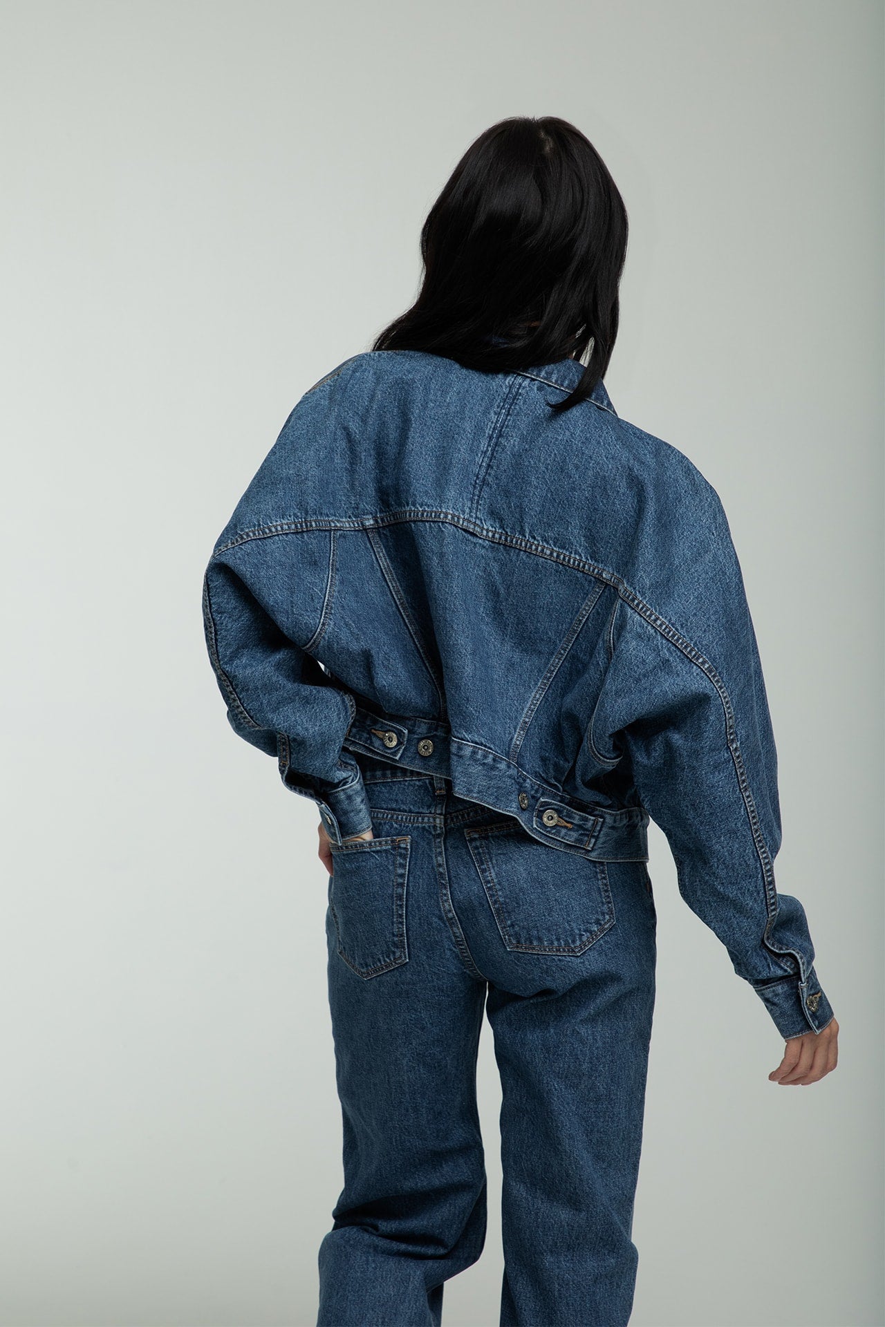 Dolman Sleeve Denim Jacket – STUDIO R330