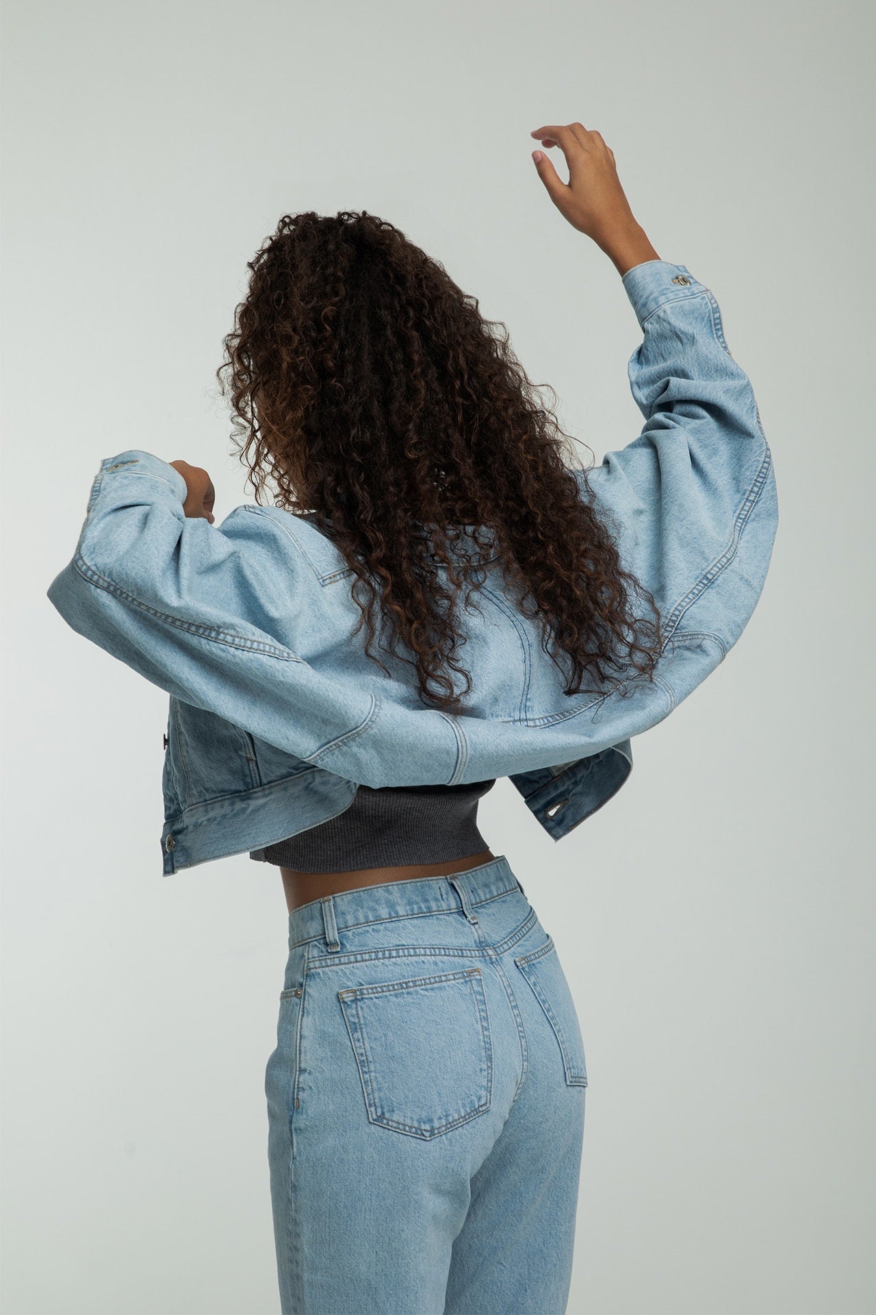 Dolman Sleeve Denim Jacket – STUDIO R330