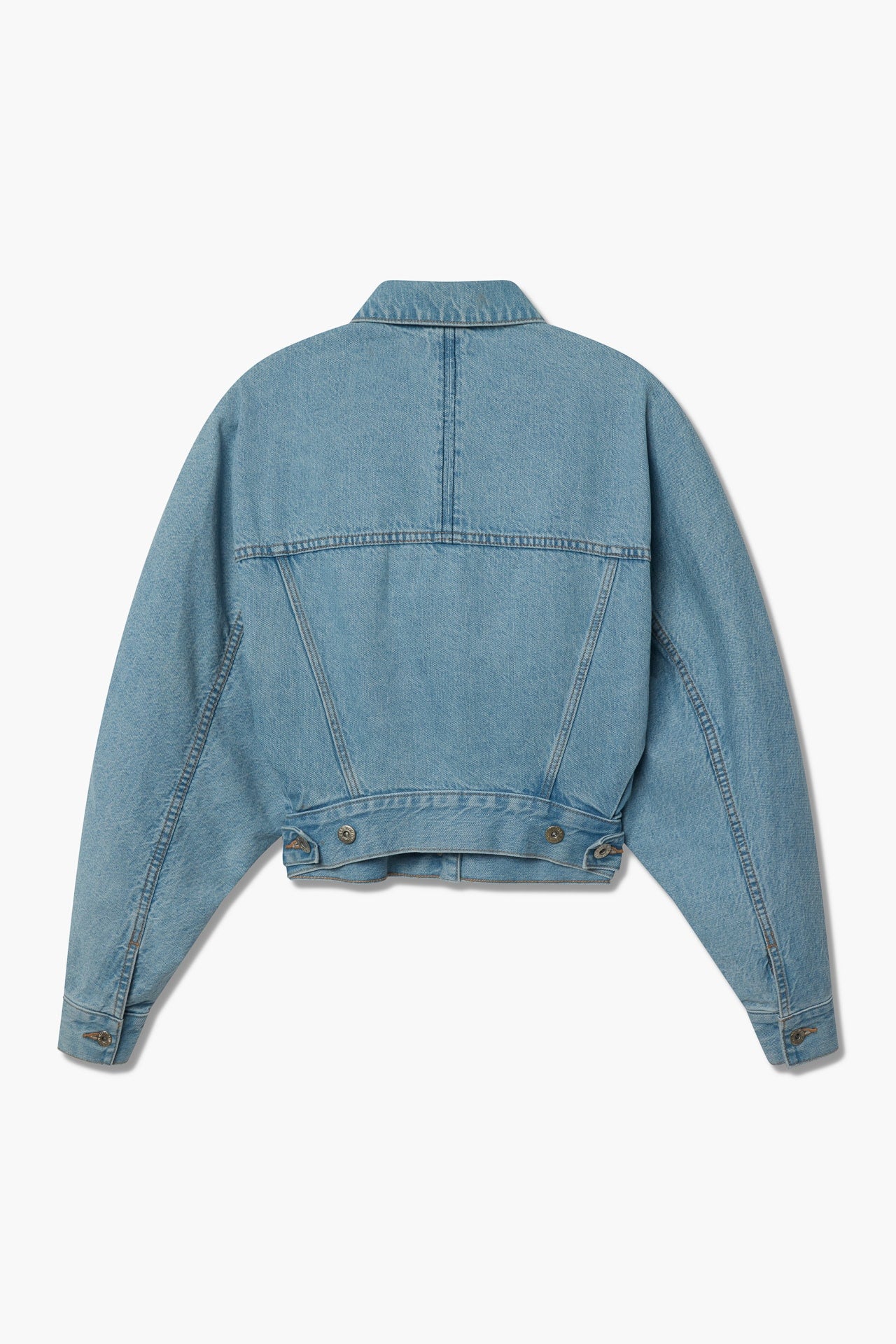 Dolman Sleeve Denim Jacket - Light Blue back