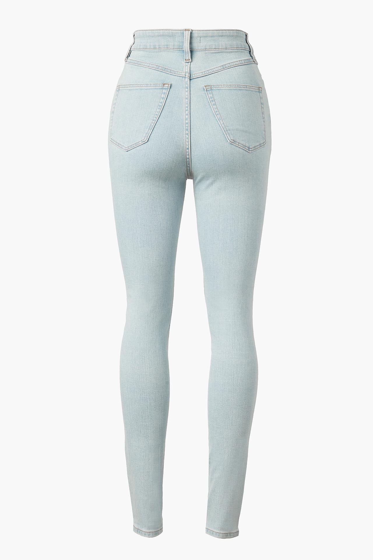 High Rise Skinny - Light blue back