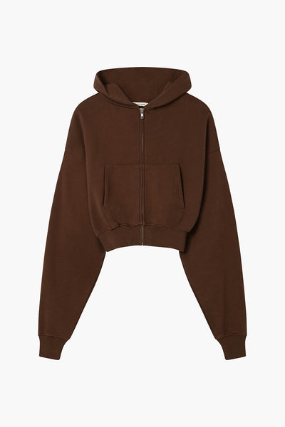 【新品タグ付】STUDIO R330 CROPPED HOODIE パーカー 黒 Cropped Zip Hoodie Brown