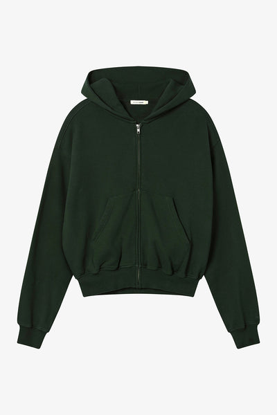 Unisex Oversized Zip Hoodie Green
