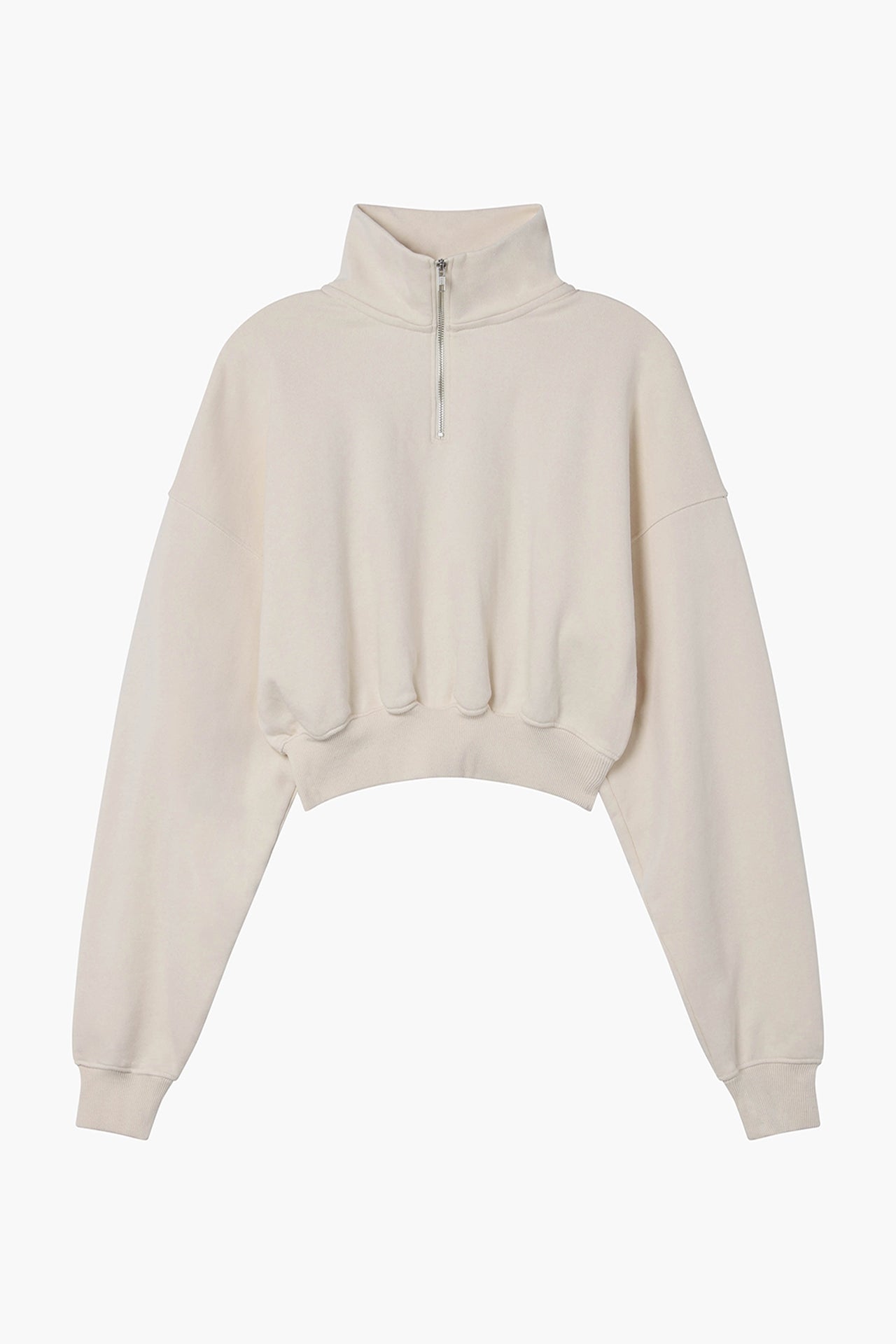 Cropped Half Zip Sweat