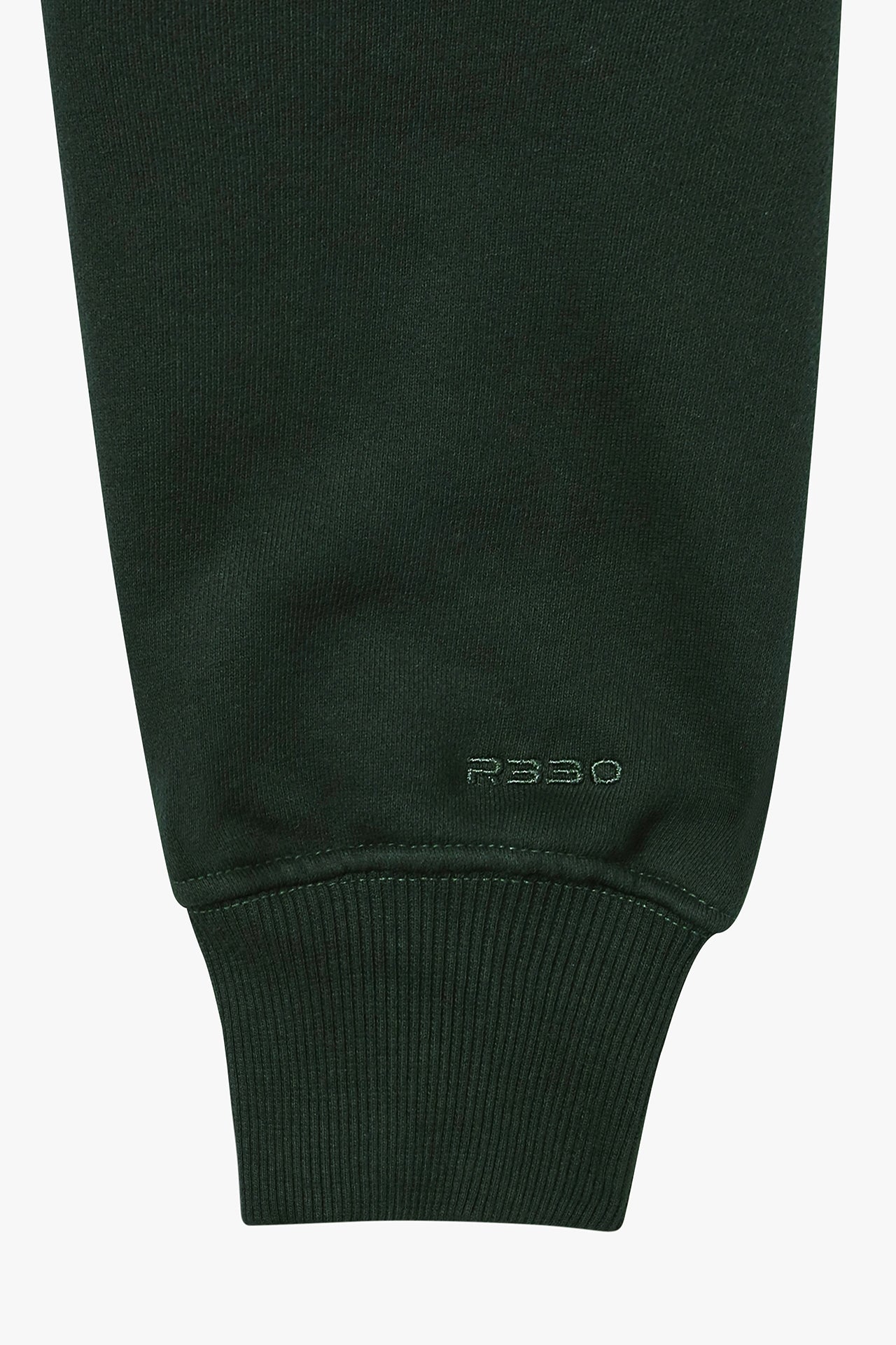 Cropped Half Zip Sweat - Green Sleeves