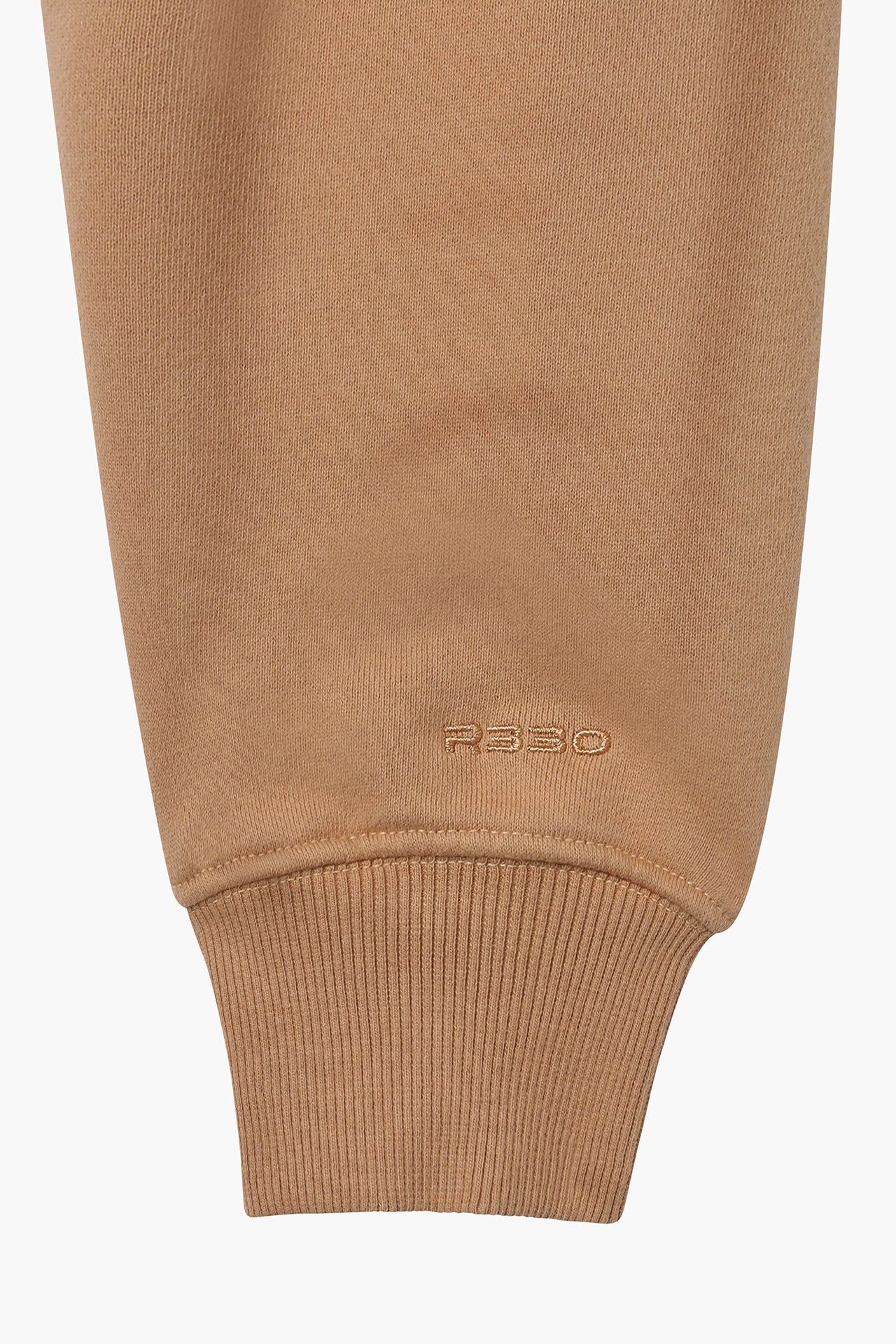 Cropped Half Zip Sweat - Light Brown Sleeves