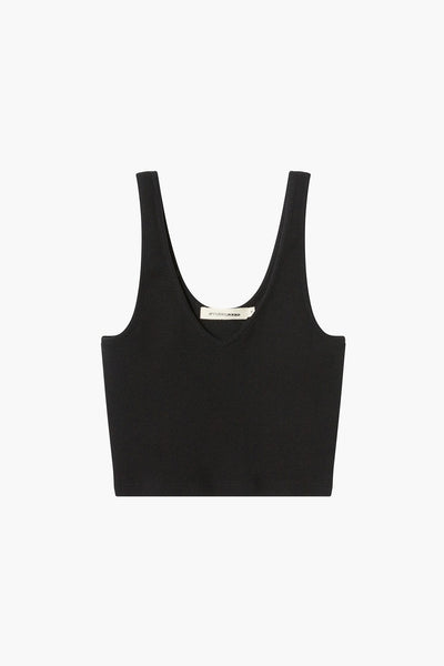 Neo Fitted Cropped Tank Black