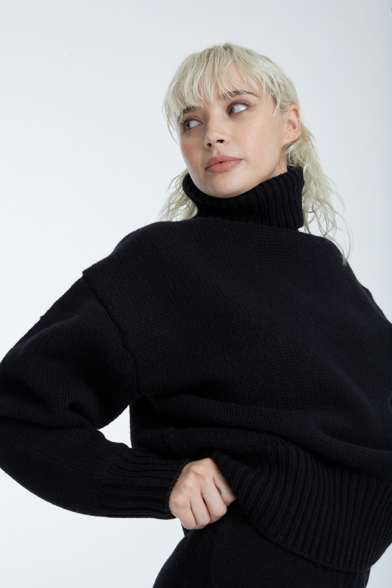 Turtle Neck Knit Sweater – STUDIO R330