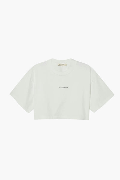 Logo Cropped Tee White
